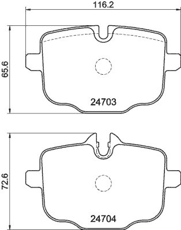 HELLA 8DB 355 014-361 Bremsbelagsatz Scheibenbremse