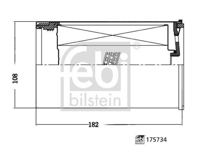 FEBI BILSTEIN 175734 Kraftstofffilter mit Dichtring für Mercedes-Benz