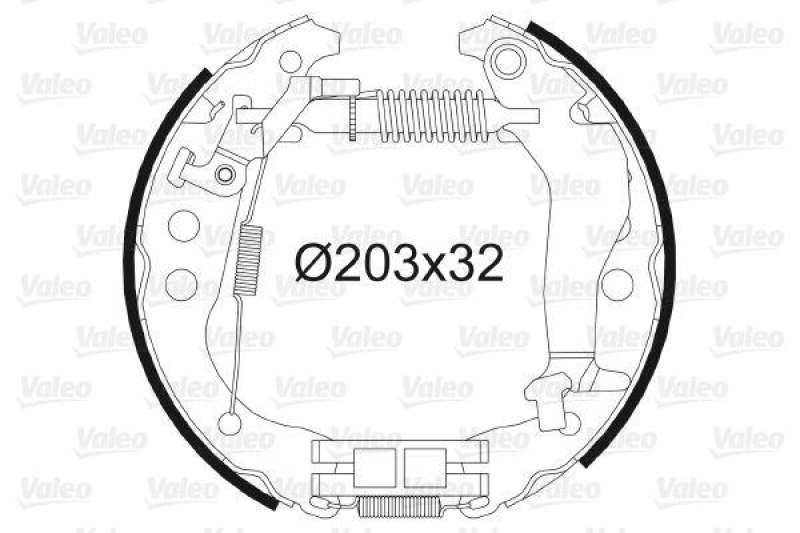 VALEO 554893 Bremsbacken-Satz-KIT