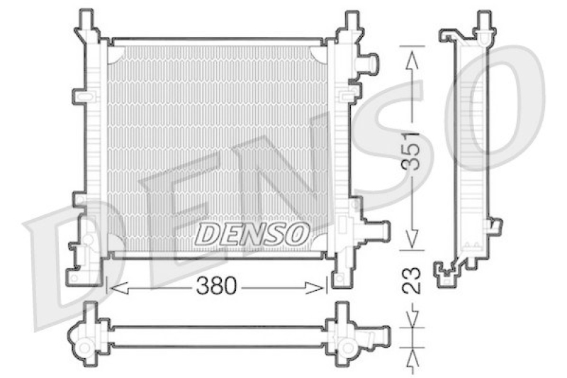 DENSO DRM10061 Kühler FORD KA (RB_) 1.3 i (1996 - 2008)