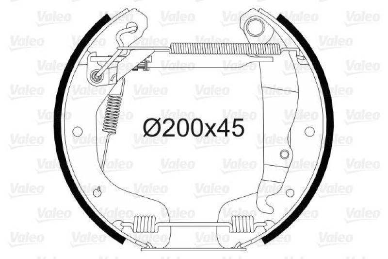 VALEO 554894 Bremsbacken-Satz-KIT