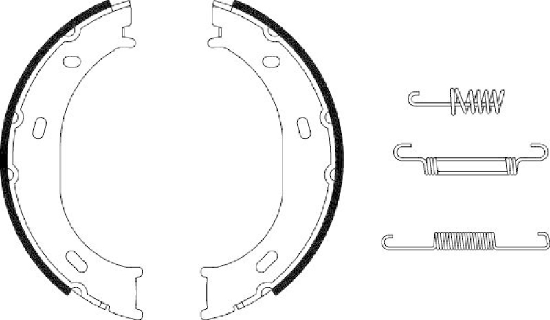 HELLA 8DA 355 050-291 Bremsbackensatz Feststellbremse