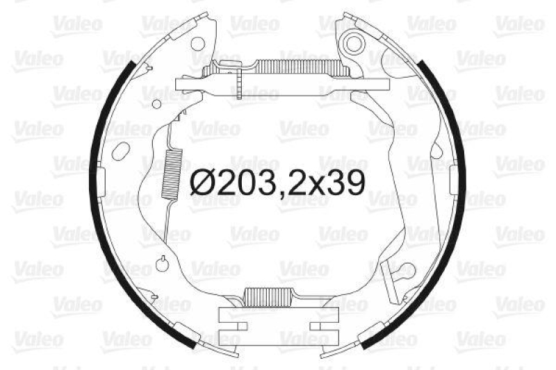 VALEO 554895 Bremsbacken-Satz-KIT