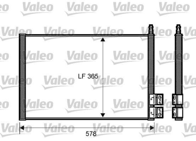 VALEO 818195 Kondensator FORD, MAZDA Fiesta (2005>)