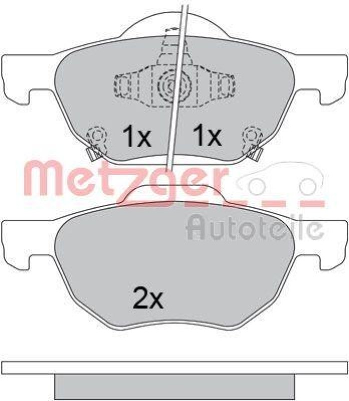 METZGER 1170558 Bremsbelagsatz, Scheibenbremse WVA 23 720