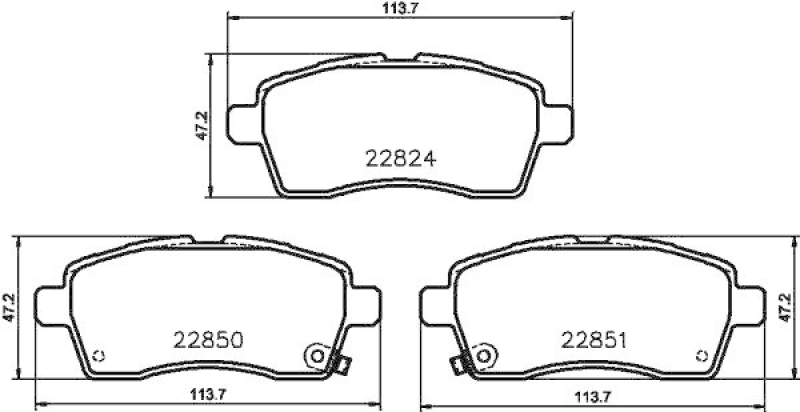 HELLA 8DB 355 039-171 Scheibenbremsbelagsatz