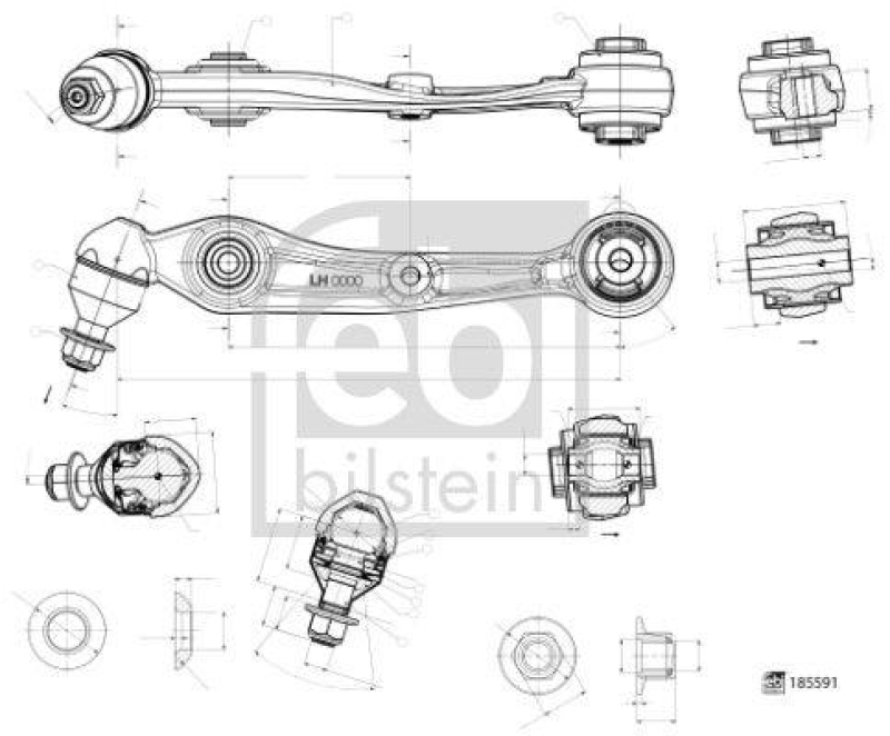 FEBI BILSTEIN 185591 Querlenker mit Lagern und Gelenk für BMW