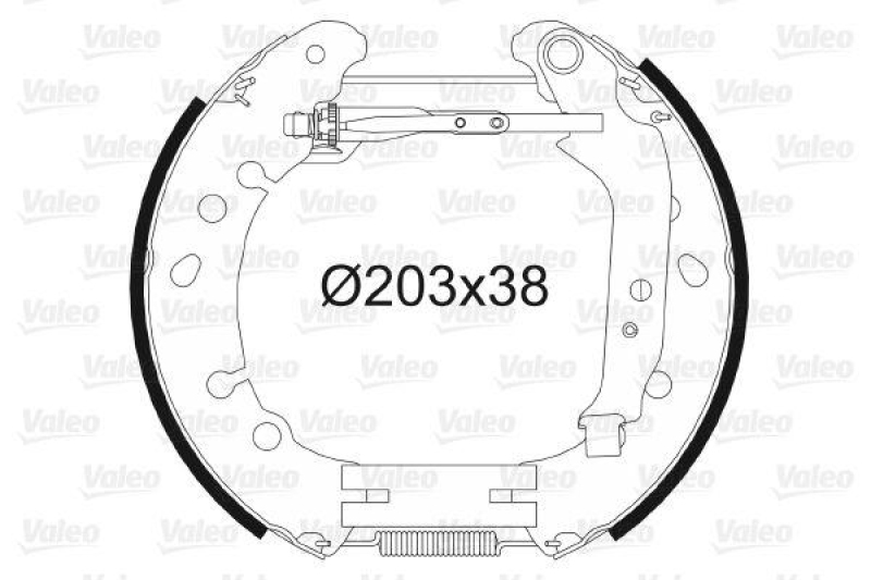 VALEO 554896 Bremsbacken-Satz-KIT