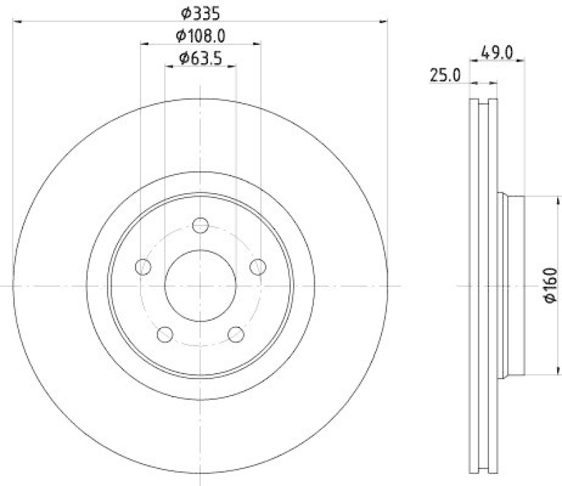 HELLA 8DD 355 134-631 Bremsscheibe