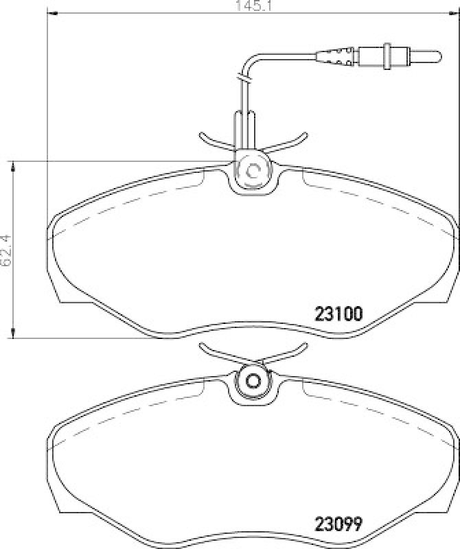 HELLA 8DB 355 018-501 Bremsbelagsatz Scheibenbremse