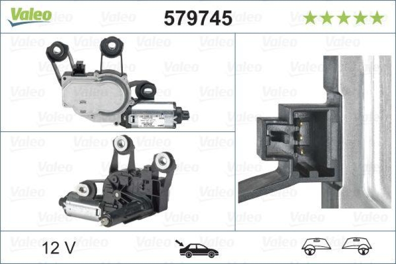 VALEO 579745 Wischermotor Heck