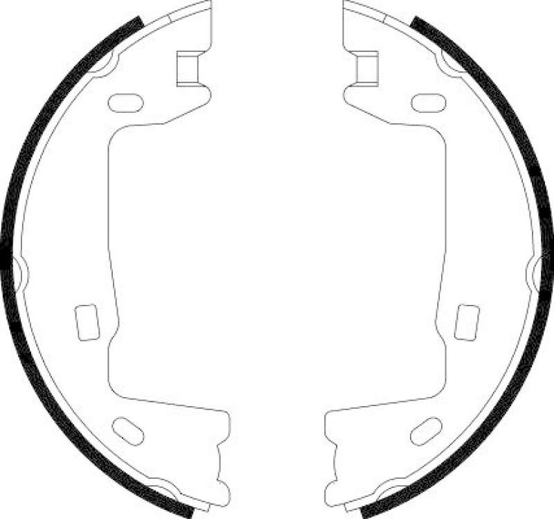 HELLA 8DA 355 050-321 Bremsbackensatz Feststellbremse