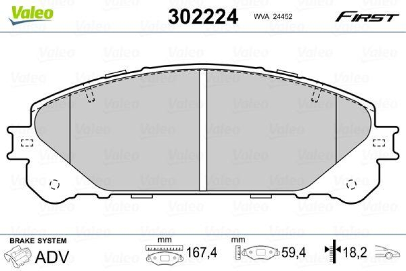 VALEO 302224 SBB-Satz FIRST