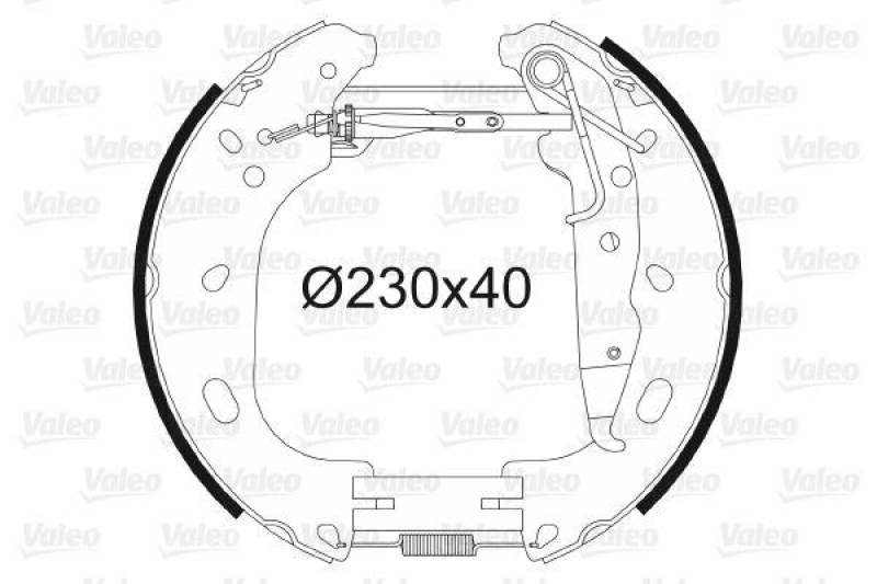 VALEO 554898 Bremsbacken-Satz-KIT