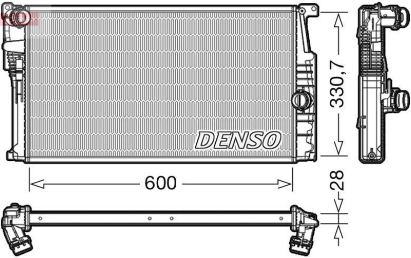 DENSO DRM05015 Kühler BMW 1 (F20, F21) 116 i 1.5 (15- )