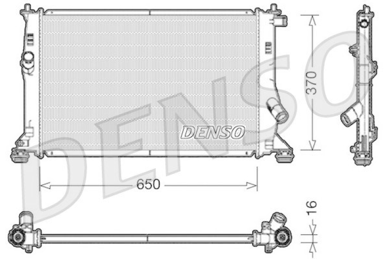 DENSO DRM10076 Kühler MAZDA 3 (BK) 1.6 (2003 - 2009)