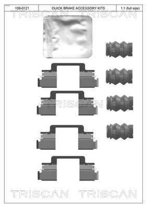 TRISCAN 8105 291629 Montagesatz, Scheibenbremsbelag für Volkswagen