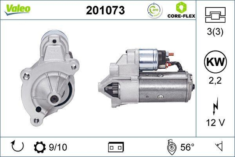 VALEO 201073 Starter - CORE-FLEX - CITROEN Jumper