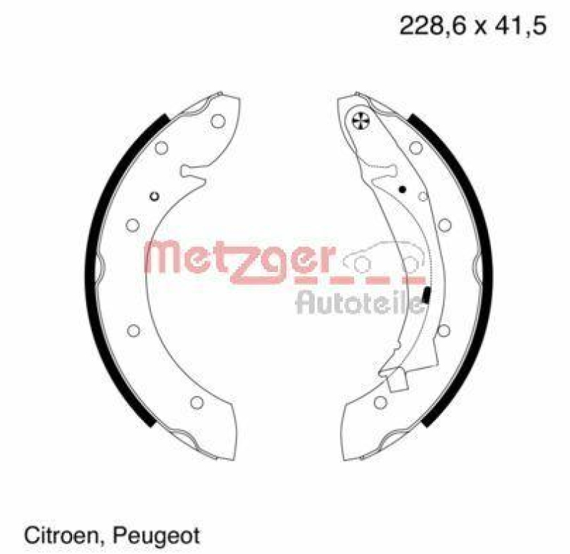 METZGER Bremsbackensatz