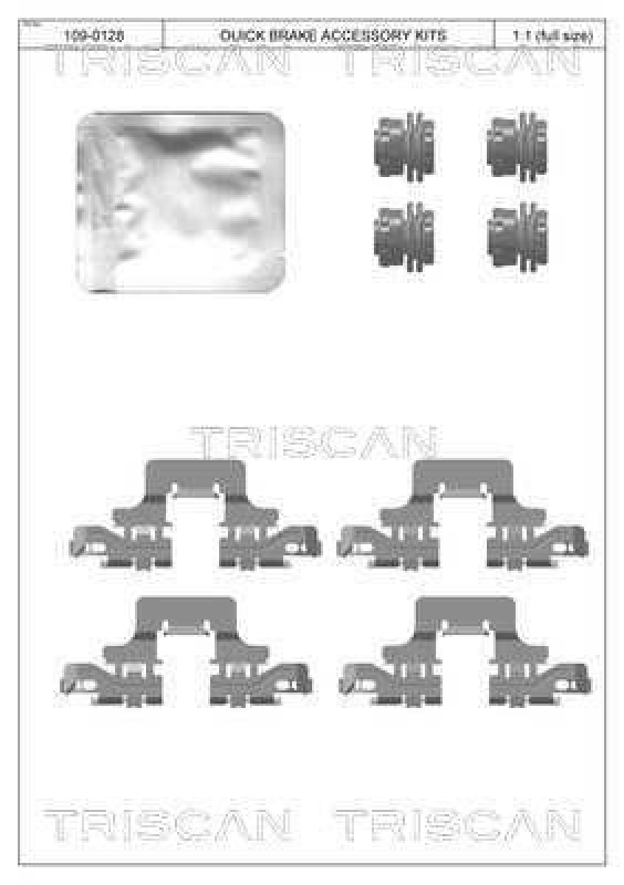 TRISCAN 8105 291630 Montagesatz, Scheibenbremsbelag für Audi