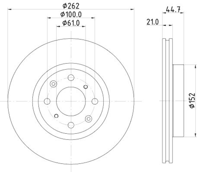 HELLA 8DD 355 134-691 Bremsscheibe