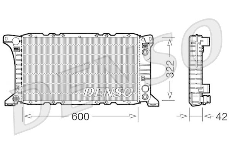 DENSO DRM10092 Kühler FORD TRANSIT Platform/Chassis (T_ _) 2.0 (TTE, TTL, TTS) (1986 - 1992)