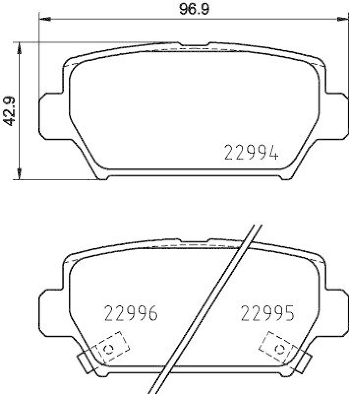 HELLA 8DB 355 039-401 Scheibenbremsbelagsatz