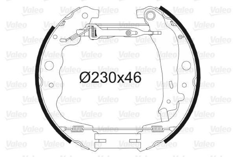 VALEO 554901 Bremsbacken-Satz-KIT