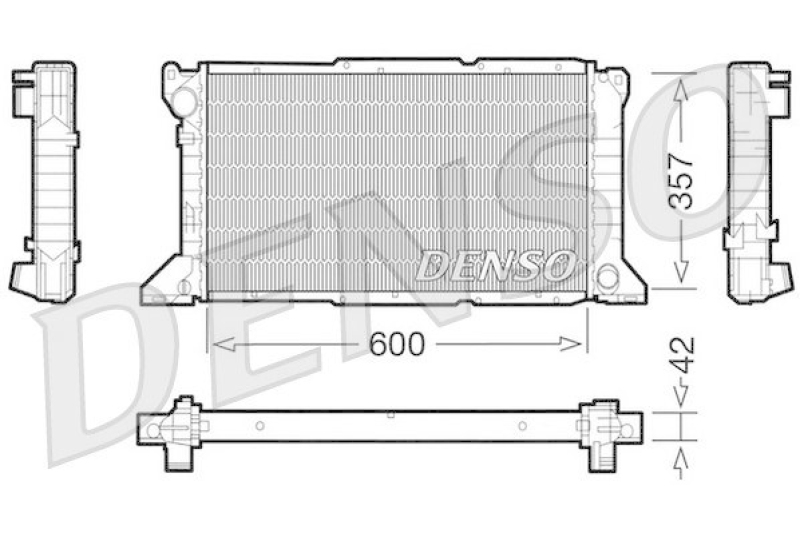 DENSO DRM10100 Kühler FORD TRANSIT Box (E_ _) 2.5 TD (EAL, EAS) (1994 - 2000)