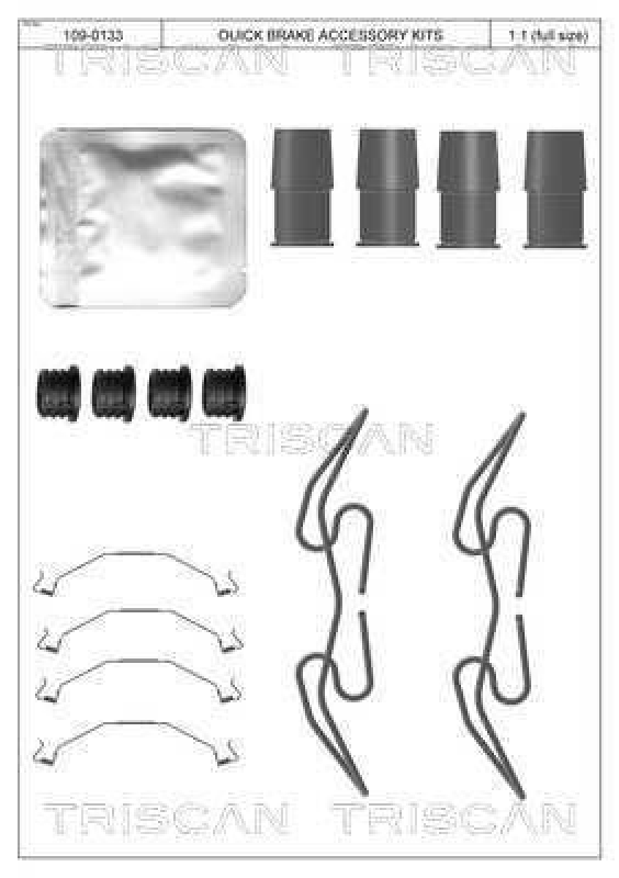 TRISCAN 8105 291632 Montagesatz, Scheibenbremsbelag für Audi, Skoda, Vw