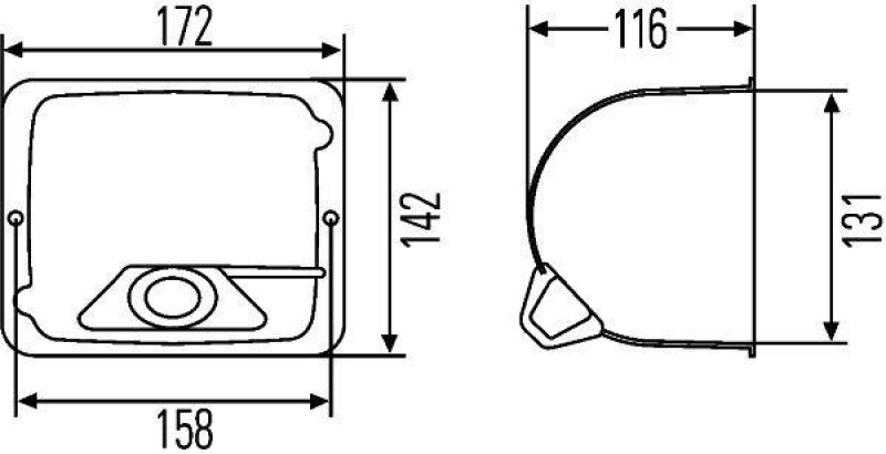 HELLA 9BG 127 426-007 Gehäuse Heckscheinwerfer