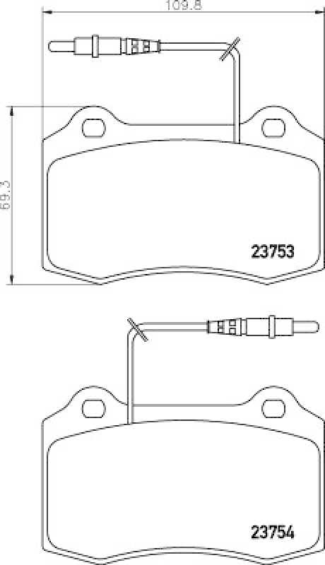 HELLA 8DB 355 018-631 Bremsbelagsatz Scheibenbremse