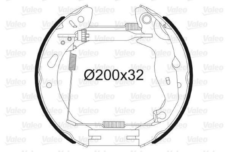 VALEO 554903 Bremsbacken-Satz-KIT