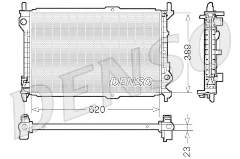 DENSO DRM10107 Kühler FORD TRANSIT CONNECT (P65_, P70_, P80_) 1.8 TDCi (2002 - )