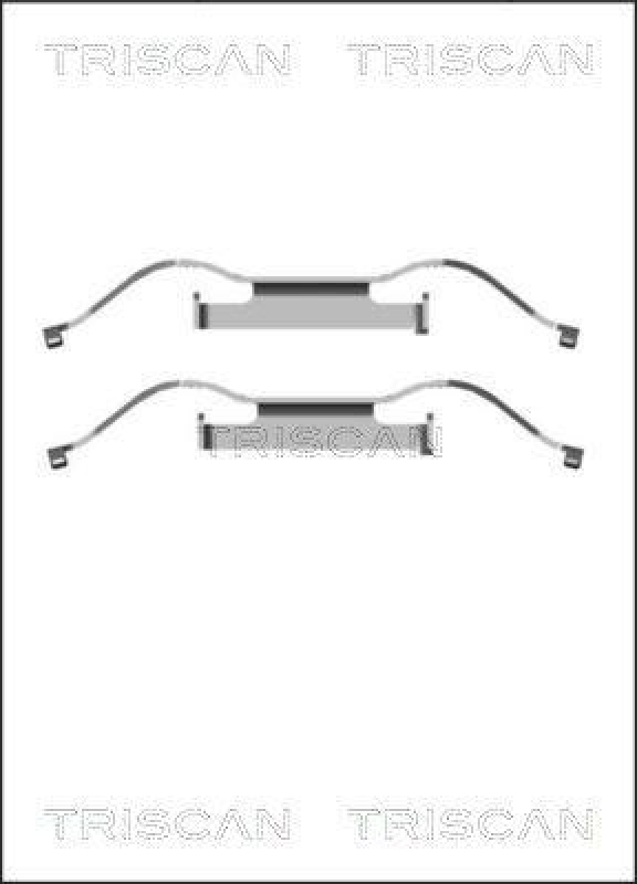 TRISCAN 8105 291608 Montagesatz, Scheibenbremsbelag für Vw