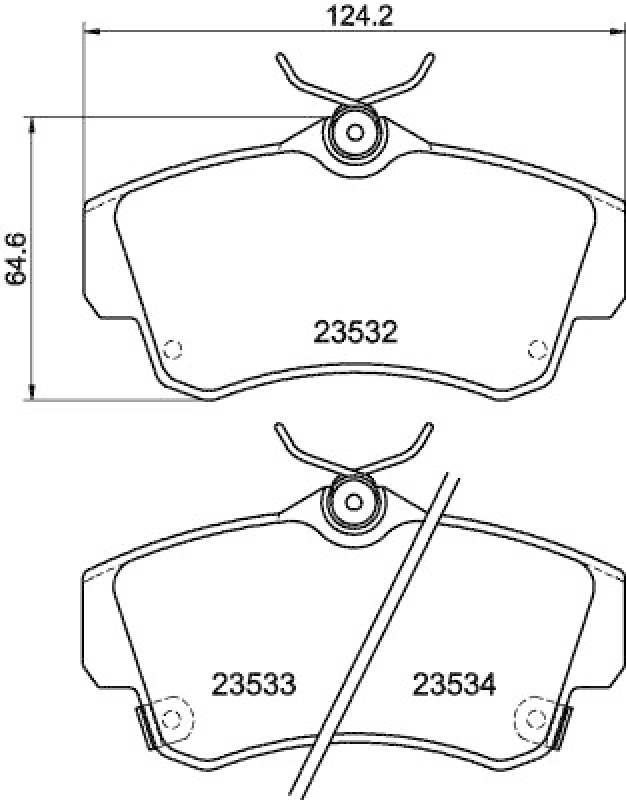 HELLA 8DB 355 018-651 Bremsbelagsatz Scheibenbremse