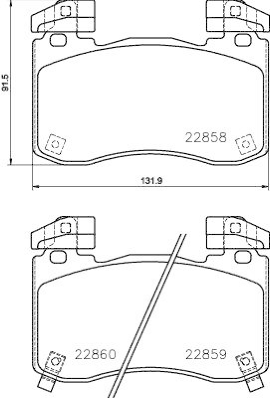 HELLA 8DB 355 039-451 Scheibenbremsbelagsatz