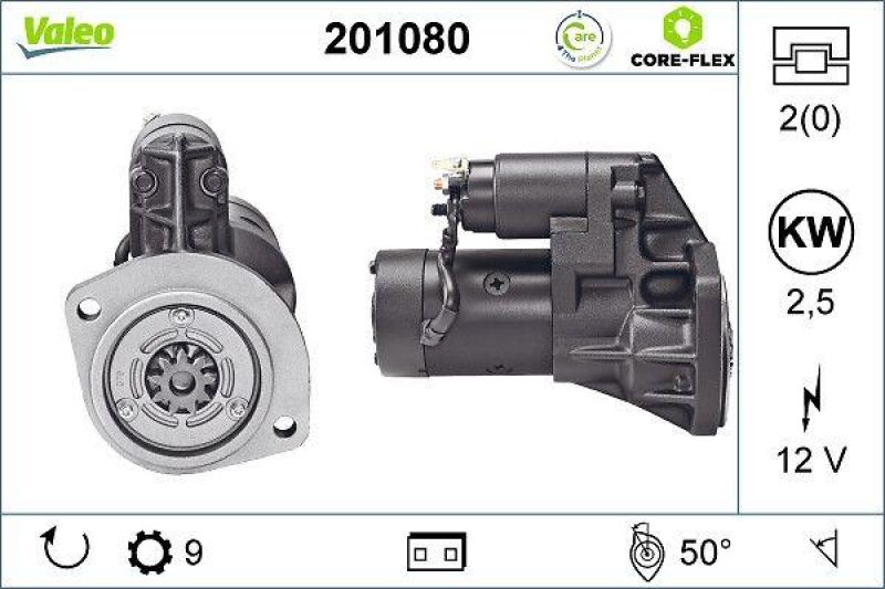 VALEO 201080 Starter - CORE-FLEX - NISSAN Cabstar