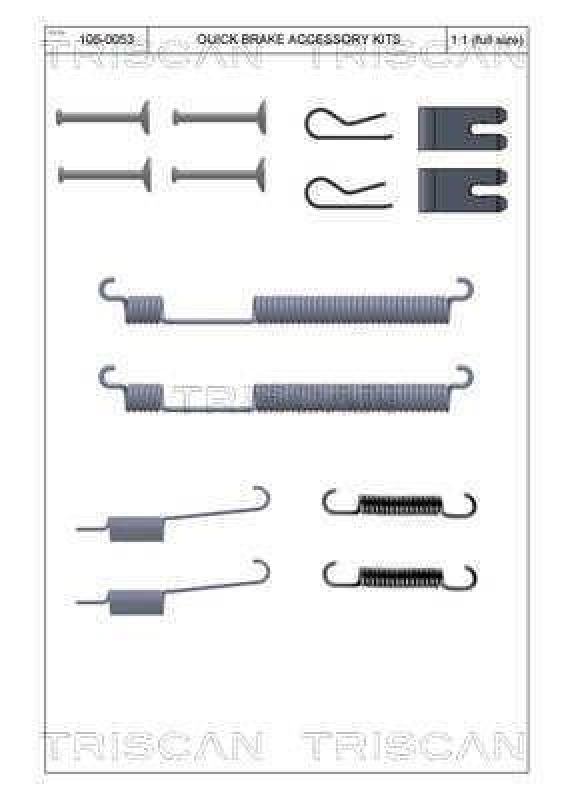 TRISCAN 8105 292006 Montagesatz F. Bremsbacken für Skoda, Volkswagen