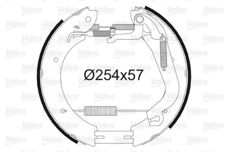 VALEO 554907 Bremsbacken-Satz-KIT