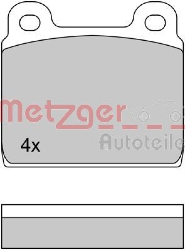 METZGER 1170222 Bremsbelagsatz, Scheibenbremse WVA 20 011