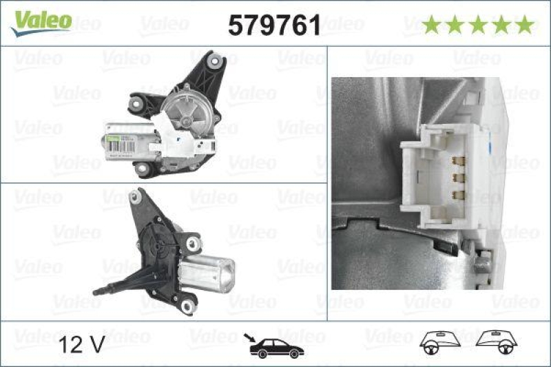 VALEO 579761 Wischermotor Heck