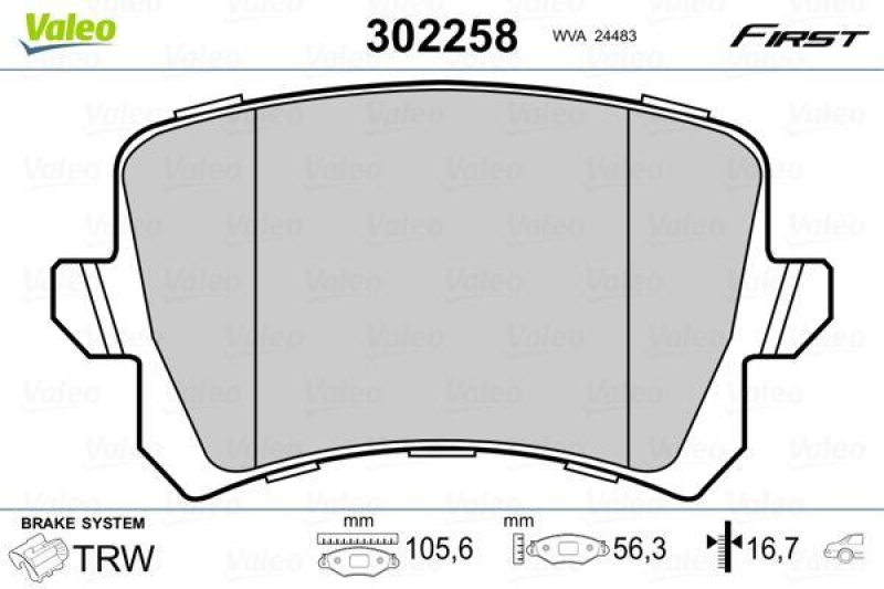 VALEO 302258 SBB-Satz FIRST