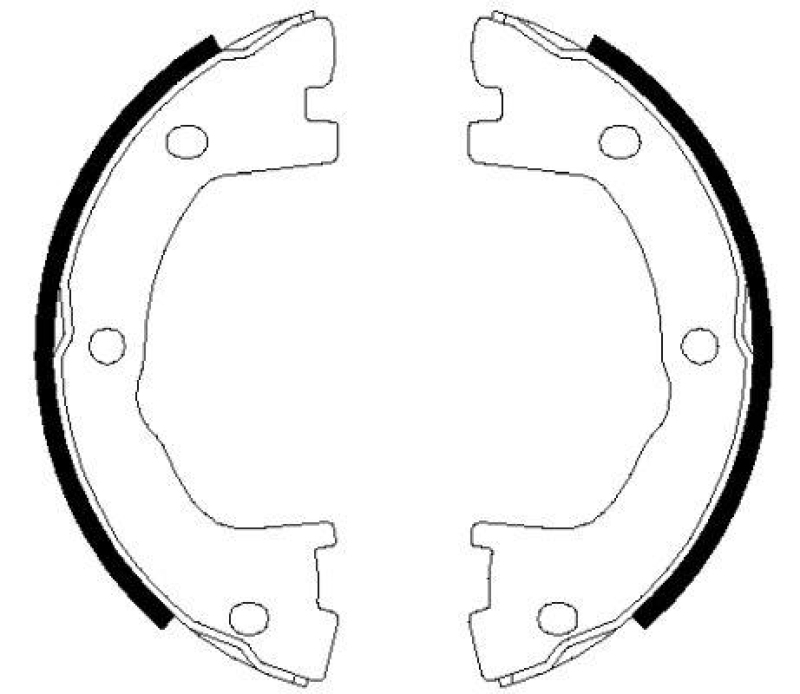 HELLA 8DA 355 050-501 Bremsbackensatz Feststellbremse