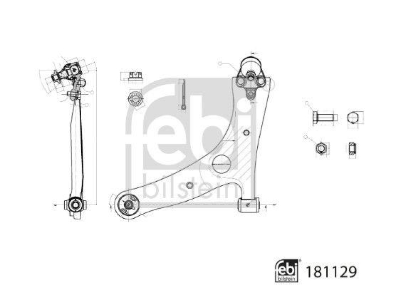 FEBI BILSTEIN 181129 Querlenker mit Lagern und Gelenk für TOYOTA