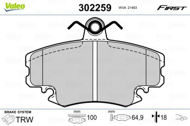 VALEO 302259 SBB-Satz FIRST