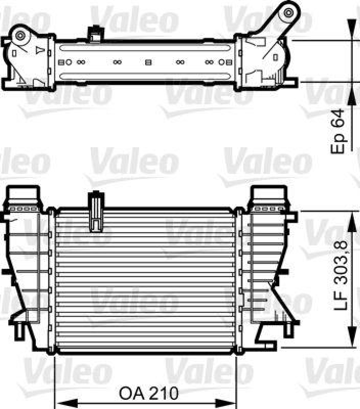 VALEO 818251 Ladeluftkuhler RENAULT CLIO III FL