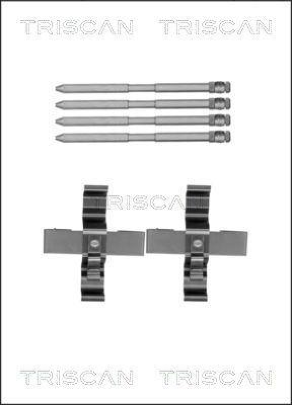 TRISCAN 8105 291615 Montagesatz, Scheibenbremsbelag für Vw