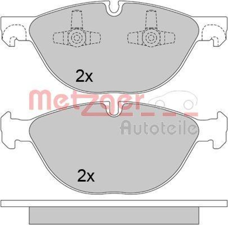 METZGER 1170592 Bremsbelagsatz, Scheibenbremse WVA 24 172