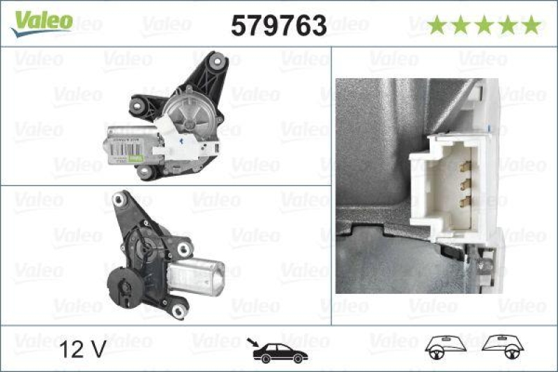 VALEO 579763 Wischermotor Heck